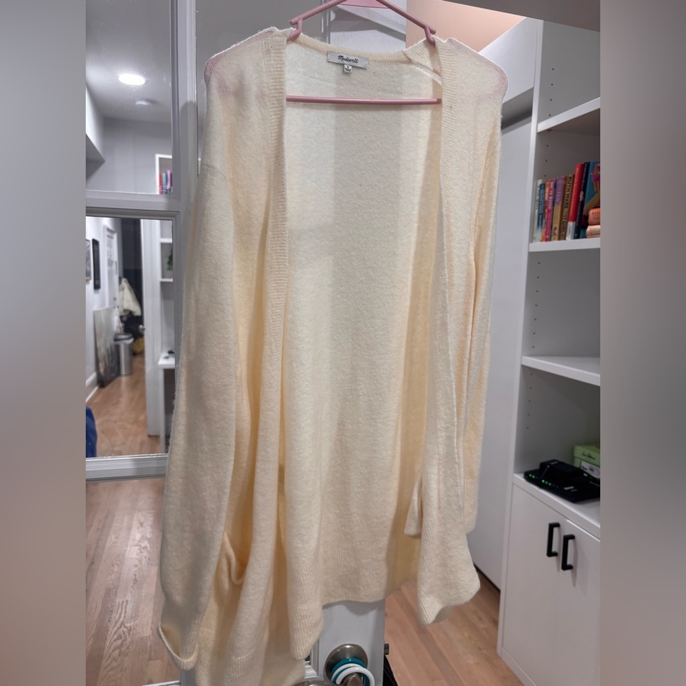 Madewell Light Cream Open Cardigan